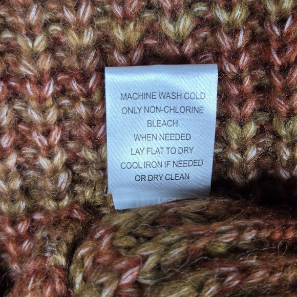 Evereve Sweater Womens Small Brown Orange Tillie Ombre Space Dye Crewneck Knit - Picture 13 of 13